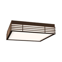 Load image into Gallery viewer, Marue™ Outdoor LED Semi Flush Mount Ceiling Light in Large/Square/Textured Bronze.