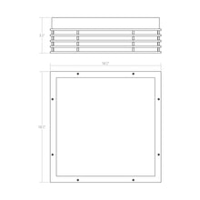 Load image into Gallery viewer, Marue™ Outdoor LED Semi Flush Mount Ceiling Light - line drawing.