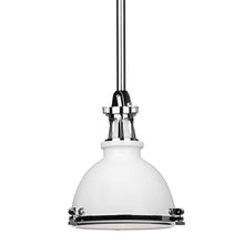 Load image into Gallery viewer, Massena Pendant Light Small/White/Polished Nickel.