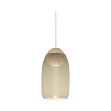 Load image into Gallery viewer, Liuku Ball Pendant Light in Natural/Smoked Shade.