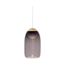 Load image into Gallery viewer, Liuku Ball Pendant Light in Natural/Violet Gradient Shade.