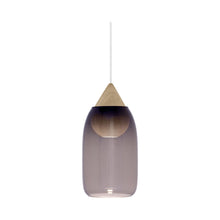 Load image into Gallery viewer, Liuku Drop Pendant Light in Natural / Violet Gradient Shade.