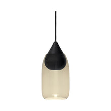 Load image into Gallery viewer, Liuku Drop Pendant Light in Black / Smoked Shade.