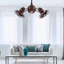 Load image into Gallery viewer, Acqua Indoor / Outdoor Ceiling Fan in living room.
