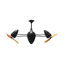 Load image into Gallery viewer, Ar Ruthiane Ceiling Fan in Black Nickel (Wood).