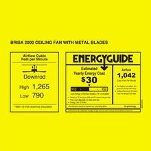 Load image into Gallery viewer, Brisa 2000 Ceiling Fan.