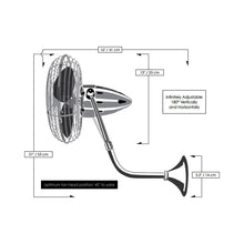 Load image into Gallery viewer, Bruna Parede Wall Fan - line drawing.