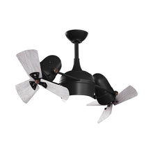 Load image into Gallery viewer, Dagny Indoor / Outdoor LED Dual Ceiling Fan in Matte Black/Barnwood (Wood) with Light Kit.