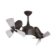 Load image into Gallery viewer, Dagny Indoor / Outdoor LED Dual Ceiling Fan in Textured Bronze/Barnwood (Wood) with Light Kit.