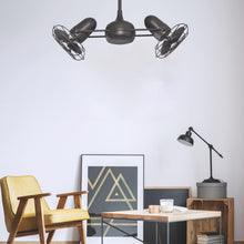 Load image into Gallery viewer, Dagny Indoor / Outdoor LED Dual Ceiling Fan in living room.