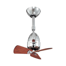 Load image into Gallery viewer, Diane Ceiling Fan in Polished Chrome/Mahogany (Wood).