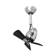 Load image into Gallery viewer, Diane Ceiling Fan in Polished Chrome/Matte Black (Wood).