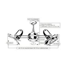 Load image into Gallery viewer, Duplo-Dinamico Ceiling Fan - line drawing.