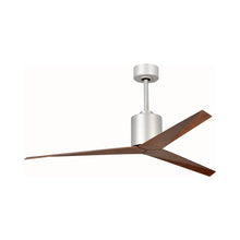Load image into Gallery viewer, Eliza Outdoor Ceiling Fan in Brushed Nickel/Walnut.