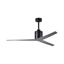 Load image into Gallery viewer, Eliza Outdoor Ceiling Fan in Mate Black/Brushed Nickel.