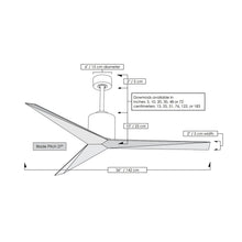 Load image into Gallery viewer, Eliza Outdoor Ceiling Fan - line drawing.