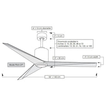 Load image into Gallery viewer, Eliza Outdoor Ceiling Fan - line drawing.