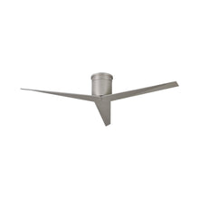 Load image into Gallery viewer, Eliza Outdoor Flush Mount Ceiling Fan in Brushed Nickel/Brushed Nickel.