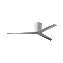 Load image into Gallery viewer, Eliza Outdoor Flush Mount Ceiling Fan in Gloss White/Barnwood.