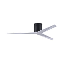 Load image into Gallery viewer, Eliza Outdoor Flush Mount Ceiling Fan in Matte Black/Gloss White.