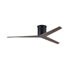 Load image into Gallery viewer, Eliza Outdoor Flush Mount Ceiling Fan in Matte Black/Gray Ash.