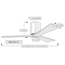 Load image into Gallery viewer, Irene IR3H Indoor / Outdoor Ceiling Fan - line drawing.