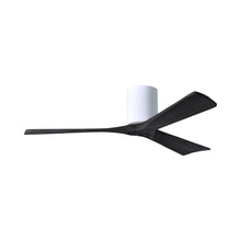 Load image into Gallery viewer, Irene IR3H Indoor / Outdoor Flush Mount Ceiling Fan in Gloss White/Matte Black (52-Inch).