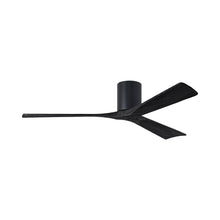 Load image into Gallery viewer, Irene IR3H Indoor / Outdoor Flush Mount Ceiling Fan in Matte Black/Matte Black (60-Inch).
