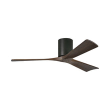 Load image into Gallery viewer, Irene IR3H Indoor / Outdoor Flush Mount Ceiling Fan in Matte Black/Walnut (52-Inch).