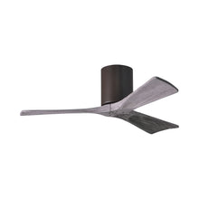 Load image into Gallery viewer, Irene IR3H Indoor / Outdoor Flush Mount Ceiling Fan in Textured Bronze/Barn Wood (42-Inch).