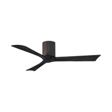 Load image into Gallery viewer, Irene IR3H Indoor / Outdoor Flush Mount Ceiling Fan in Textured Bronze/Matte Black (52-Inch).