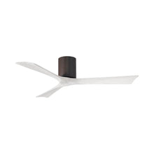 Load image into Gallery viewer, Irene IR3H Indoor / Outdoor Flush Mount Ceiling Fan in Textured Bronze/Matte White (52-Inch).