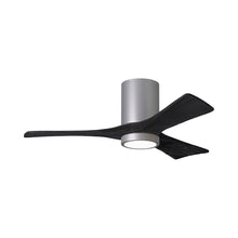 Load image into Gallery viewer, Irene IR3HLK LED Flush Mount Ceiling Fan in Brushed Nickel/Matte Black (42-Inch).