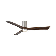 Load image into Gallery viewer, Irene IR3HLK LED Flush Mount Ceiling Fan in Brushed Nickel/Walnut (60-Inch).