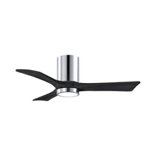 Load image into Gallery viewer, Irene IR3HLK LED Flush Mount Ceiling Fan in Polished Chrome/Matte Black (42-Inch).