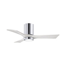 Load image into Gallery viewer, Irene IR3HLK LED Flush Mount Ceiling Fan in Polished Chrome/Matte White (42-Inch).