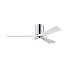Load image into Gallery viewer, Irene IR3HLK LED Flush Mount Ceiling Fan in Polished Chrome/Matte White (52-Inch).