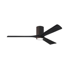 Load image into Gallery viewer, Irene IR3HLK LED Flush Mount Ceiling Fan in Textured Bronze/Matte Black (60-Inch).