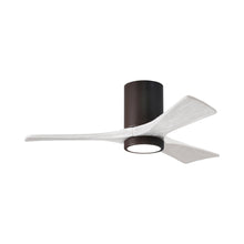 Load image into Gallery viewer, Irene IR3HLK LED Flush Mount Ceiling Fan in Textured Bronze/Matte White (42-Inch).
