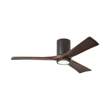 Load image into Gallery viewer, Irene IR3HLK LED Flush Mount Ceiling Fan in Textured Bronze/Walnut (52-Inch).