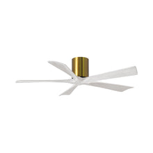 Load image into Gallery viewer, Irene IR5H Indoor / Outdoor Ceiling Fan in Brushed Brass/Matte White (52-Inch).