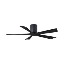 Load image into Gallery viewer, Irene IR5H Flush Mount Ceiling Fan in Matte Black/Matte Black (52-Inch).