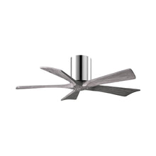 Load image into Gallery viewer, Irene IR5H Flush Mount Ceiling Fan in Polished Chrome/Barn Wood (42-Inch).