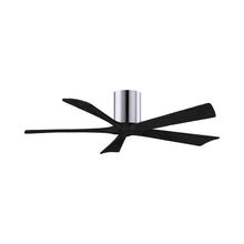 Load image into Gallery viewer, Irene IR5H Flush Mount Ceiling Fan in Polished Chrome/Matte Black (52-Inch).