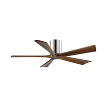 Load image into Gallery viewer, Irene IR5H Flush Mount Ceiling Fan in Polished Chrome/Walnut (52-Inch).