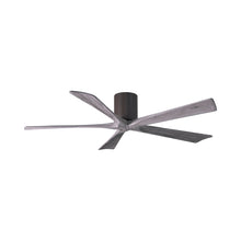 Load image into Gallery viewer, Irene IR5H Flush Mount Ceiling Fan in Textured Bronze/Barn Wood (60-Inch).