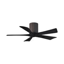 Load image into Gallery viewer, Irene IR5H Flush Mount Ceiling Fan in Textured Bronze/Matte Black (42-Inch).