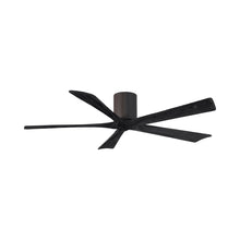 Load image into Gallery viewer, Irene IR5H Flush Mount Ceiling Fan in Textured Bronze/Matte Black (60-Inch).