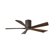 Load image into Gallery viewer, Irene IR5H Flush Mount Ceiling Fan in Textured Bronze/Walnut (52-Inch).
