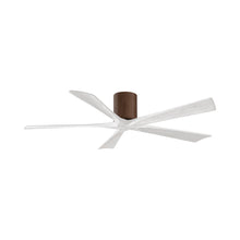 Load image into Gallery viewer, Irene IR5H Flush Mount Ceiling Fan in Walnut/Matte White (60-Inch).